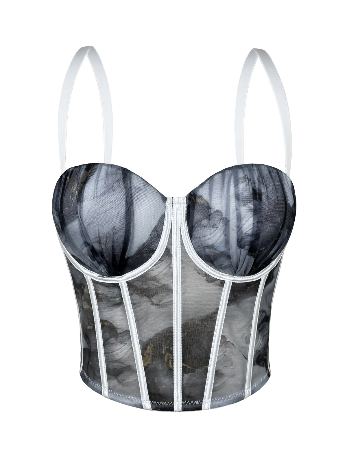 Floral Print Camisole High Grade Simple Boning Corset Corset Body Shaping Slimming Summer Sexy Boning Corset Top Chest Pad Kanuner