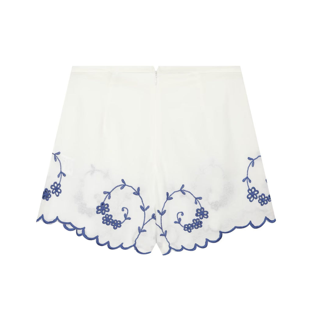Summer Blended Embroidered Top Casual Shorts Sets Howe