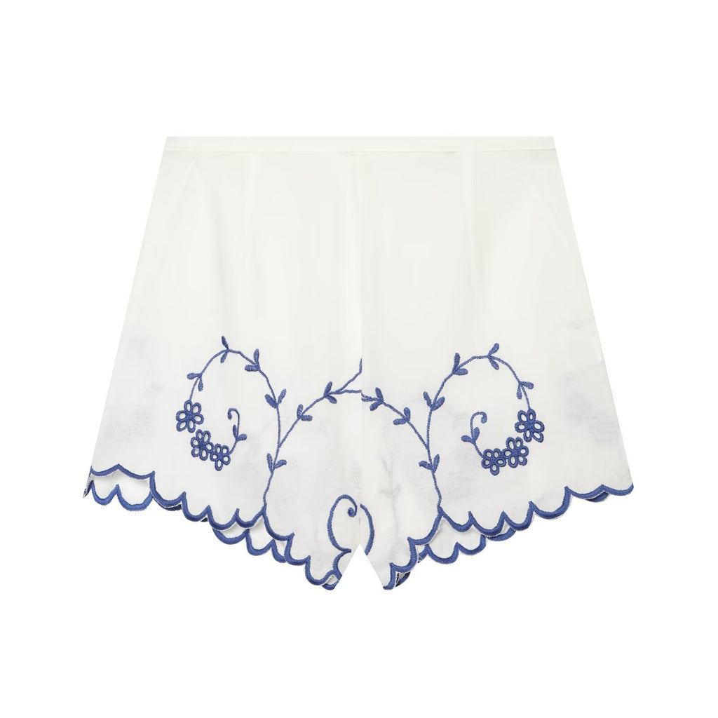 Summer Blended Embroidered Top Casual Shorts Sets Howe