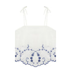 Summer Blended Embroidered Top Casual Shorts Sets Howe