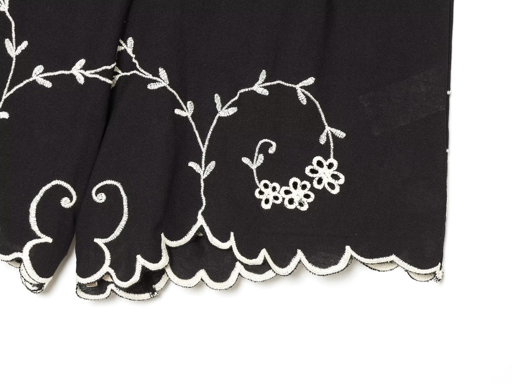 Summer Blended Embroidered Top Casual Shorts Sets Howe