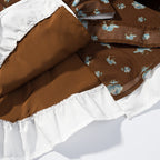 Women Floral round Neck Waist Trimming Slimming Waist Controlled Top Fish Skirt Set JiaJia