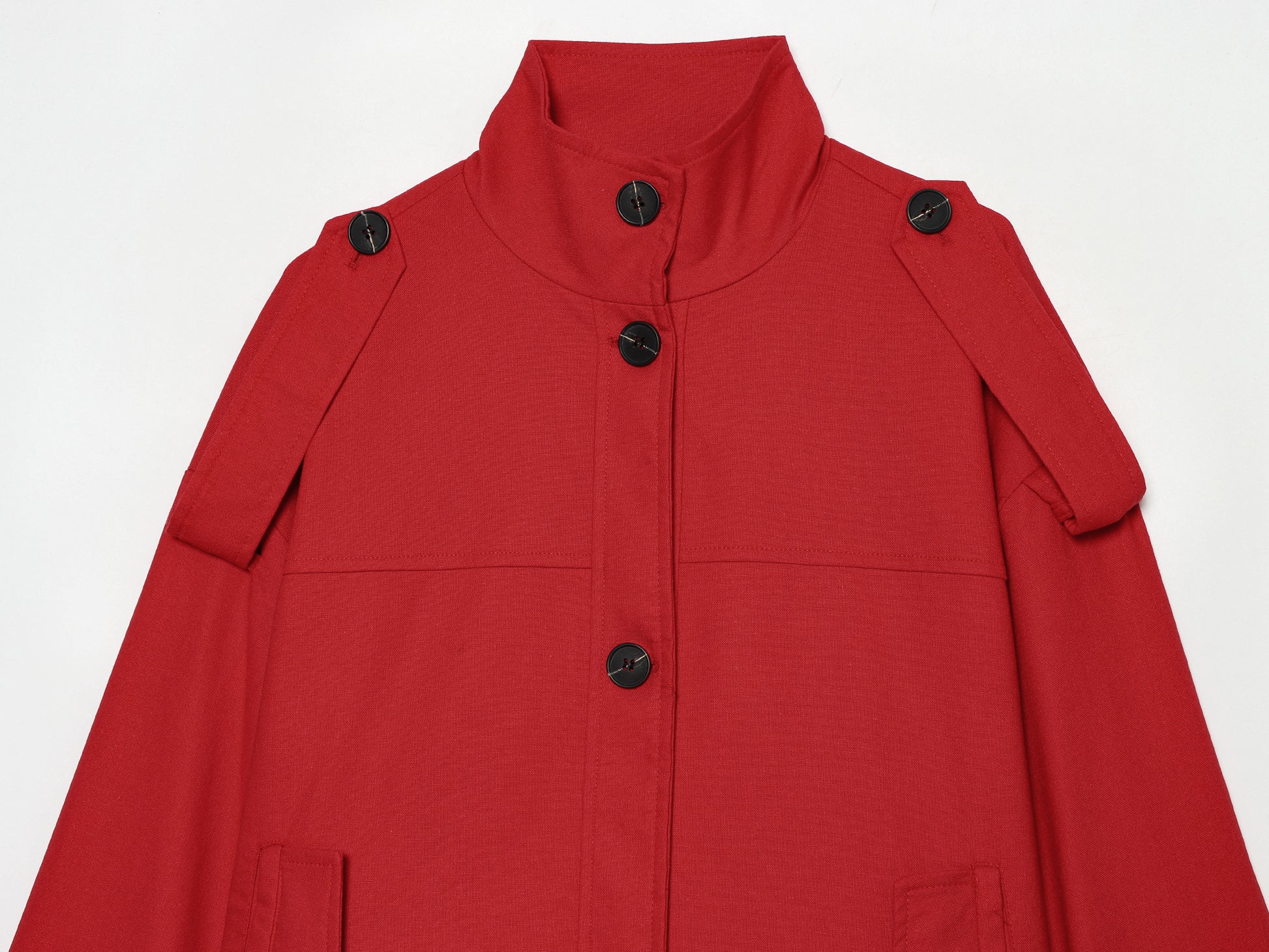 Women Clothing Simple Loose Single Breasted Casual Long Sleeve Stand Collar Coat DaRoca