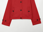 Women Clothing Simple Loose Single Breasted Casual Long Sleeve Stand Collar Coat DaRoca