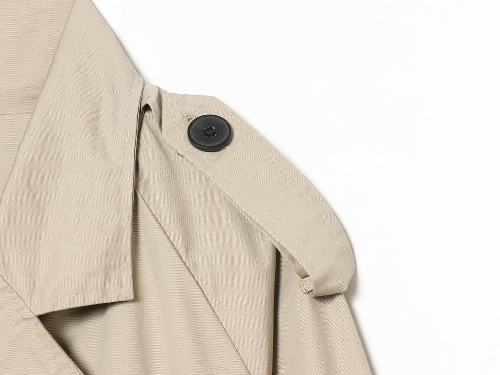 Summer Women Clothes Office Belt Collared Long Sleeve Short Trench Coat DaRoca