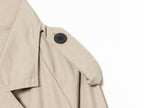 Summer Women Clothes Office Belt Collared Long Sleeve Short Trench Coat DaRoca