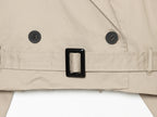 Summer Women Clothes Office Belt Collared Long Sleeve Short Trench Coat DaRoca