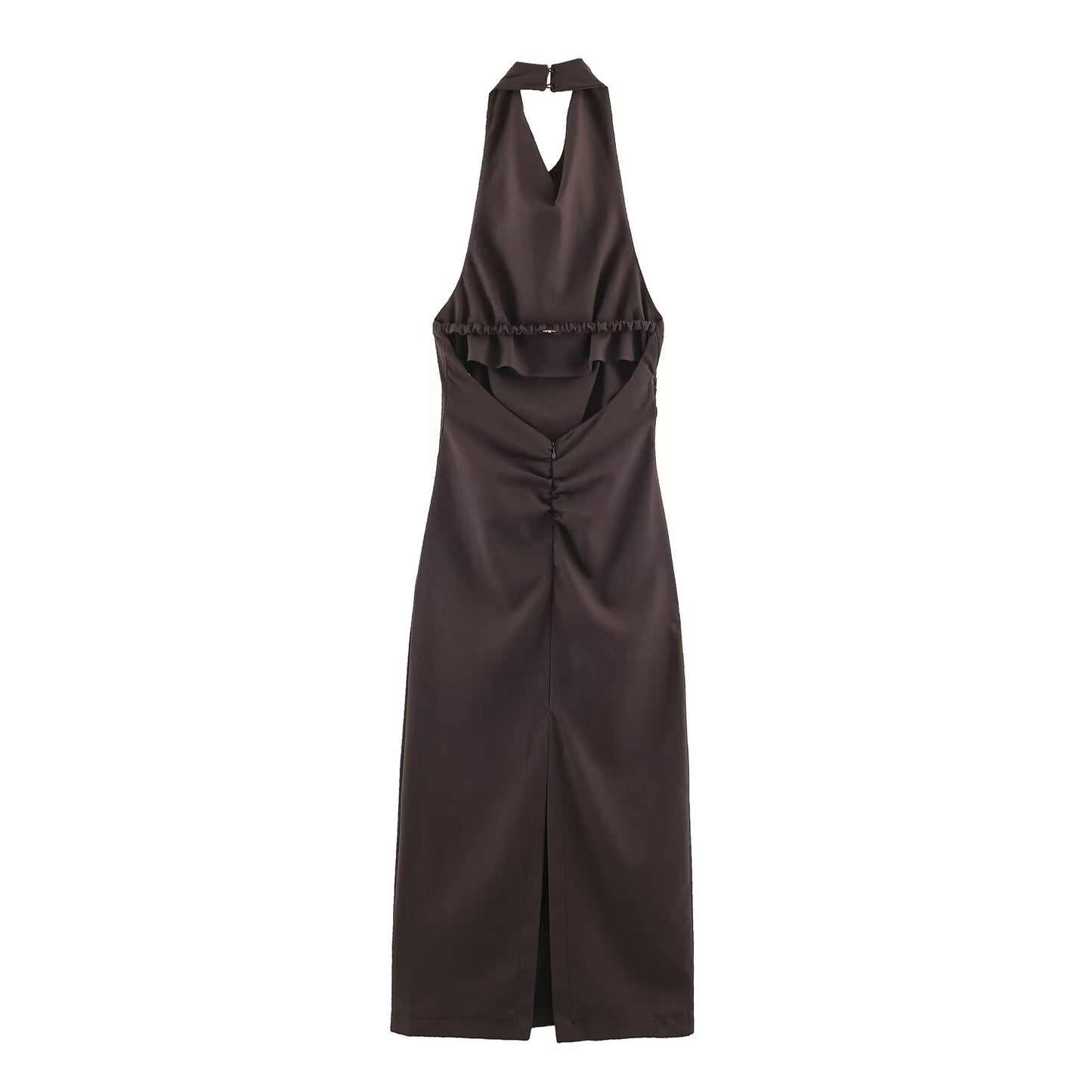 Women Clothing Summer Halter Backless Midi Dress SenDa