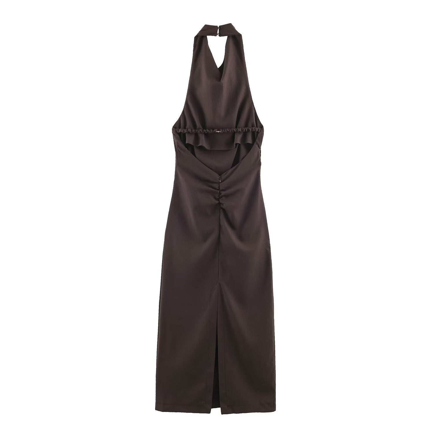 Women Clothing Summer Halter Backless Midi Dress SenDa
