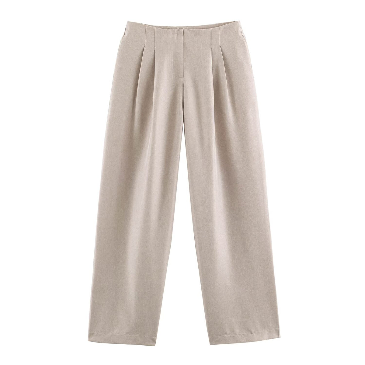 Women Collared Long Sleeve with Padded Shoulder Waist Tight High Waist Straight Leg Pants Sets SenDa