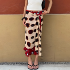 Summer Women Clothing Personality Trend Irregular Asymmetric Polka Dot Printed Sheath Skirt Women YIMAIL