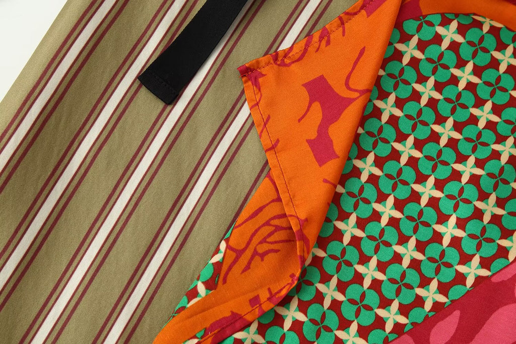 Women Clothing Summer All Match Printed Wrapping Towel Bowknot Decoration Skirt JOUNJ