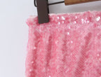 Women Clothing Fashionable All Match Sequined Mini Skirt (with Pantskirt ide) Aiostar