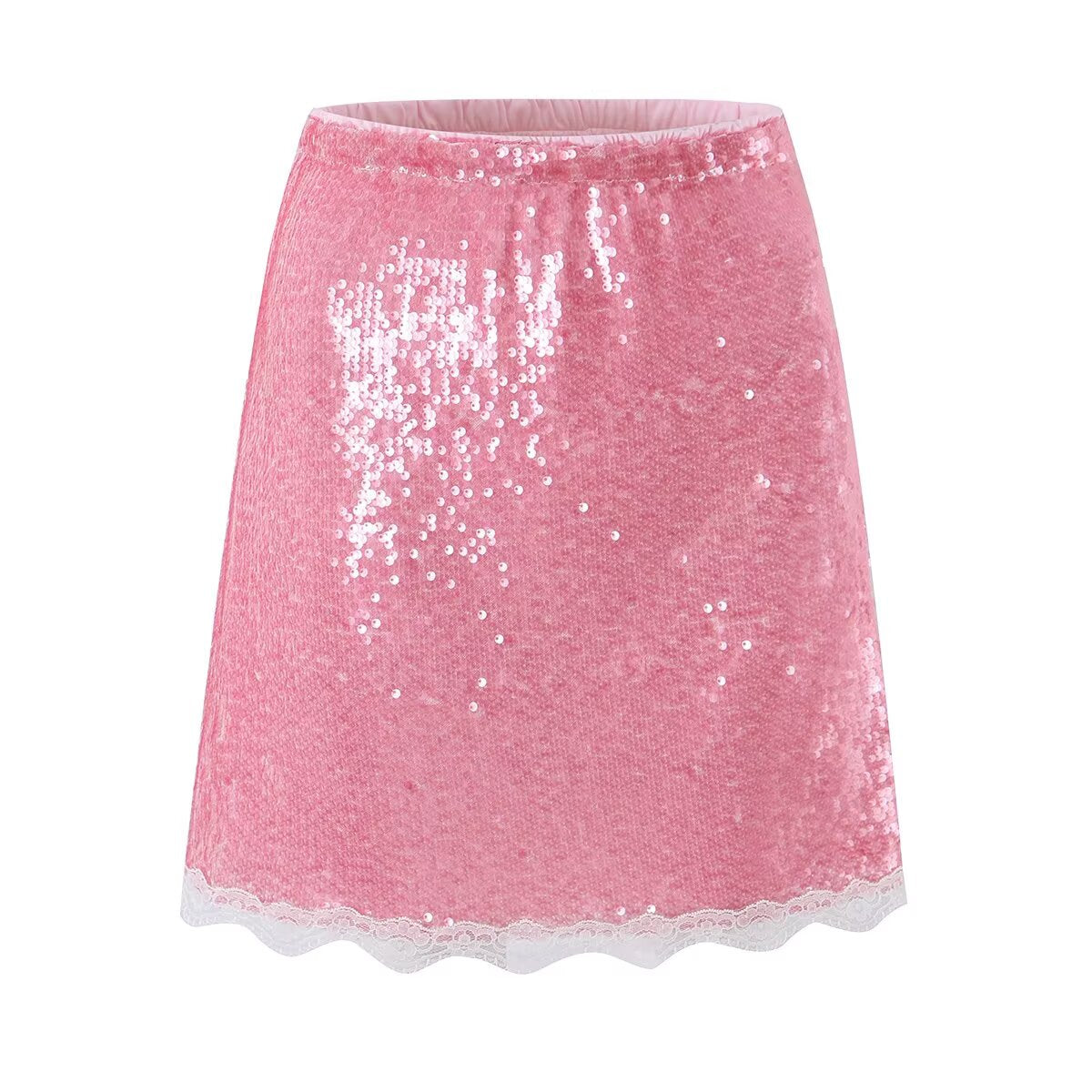 High Waist Sequined Polka Dot Skirt Women Summer Slimming Atmosphere All Match Sexy Midi Skirt Aiostar