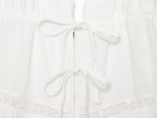 Women Clothing Summer Sexy Tulle Embroidered Hanging Collar Sling Top Howe
