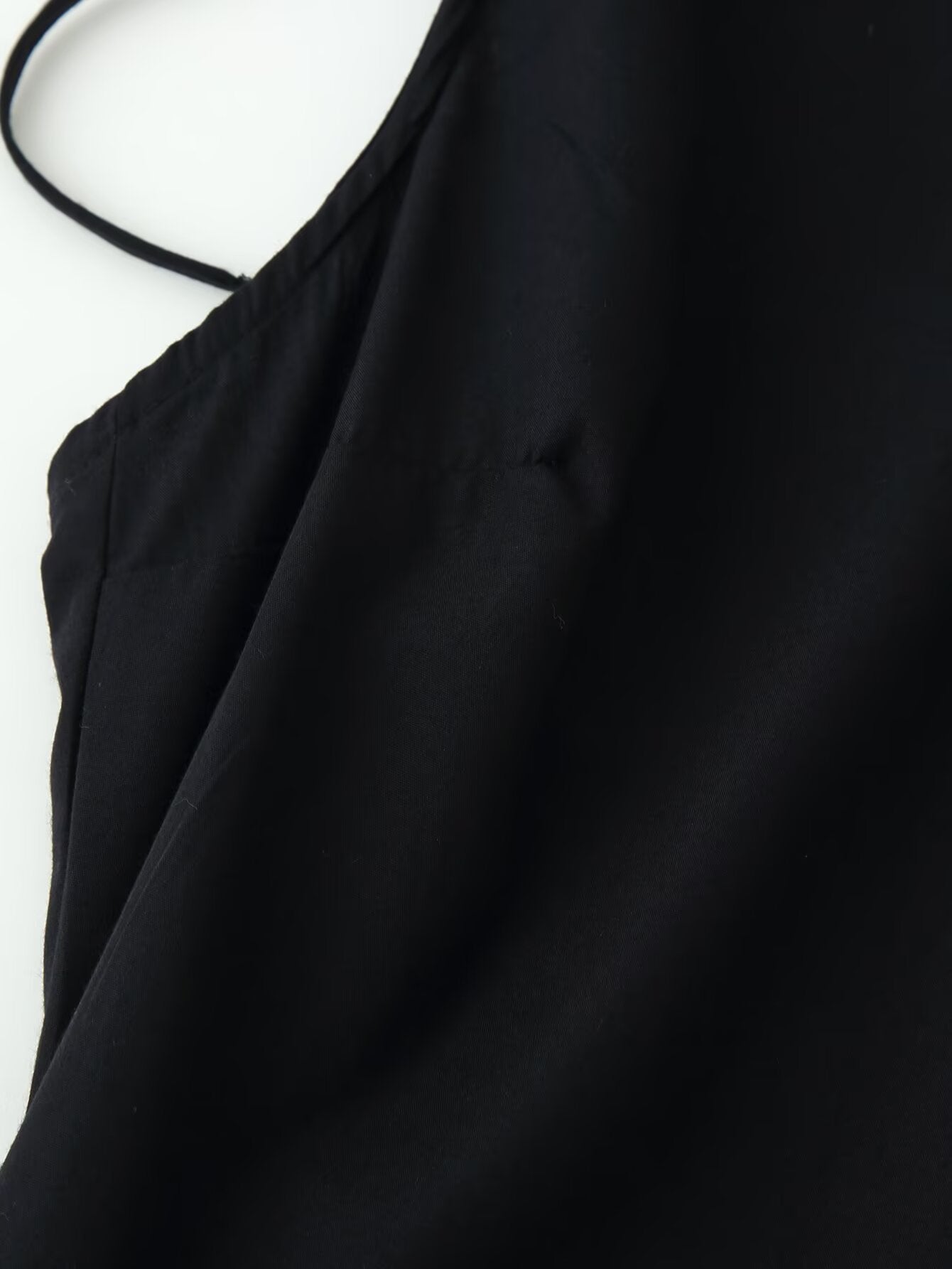 Women Clothing Minimalist Bow Tie Hanging Collar Midi Dress CHEN