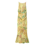Women Clothing Summer Slim Printed Bow Dress JOUNJ
