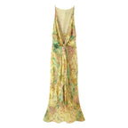 Women Clothing Summer Slim Printed Bow Dress JOUNJ