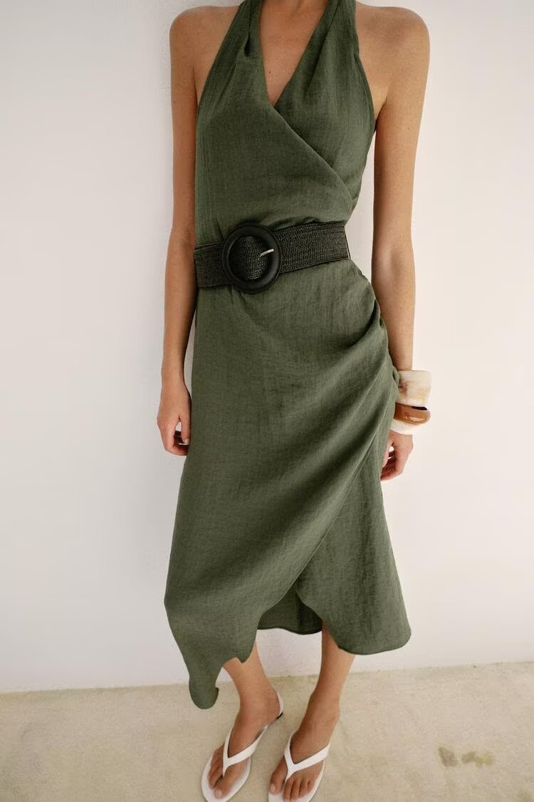 Women Clothing Summer Irregular Asymmetric Dress Midi Dress flightCourse