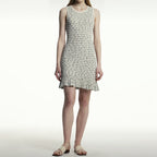 Summer Socialite Internet Celebrity Fashionable Knitted Sleeveless Mixed Color Stripe Dress Dimenssa