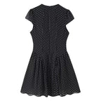 Women Polka Dot Waist Controlled Dress CHEN