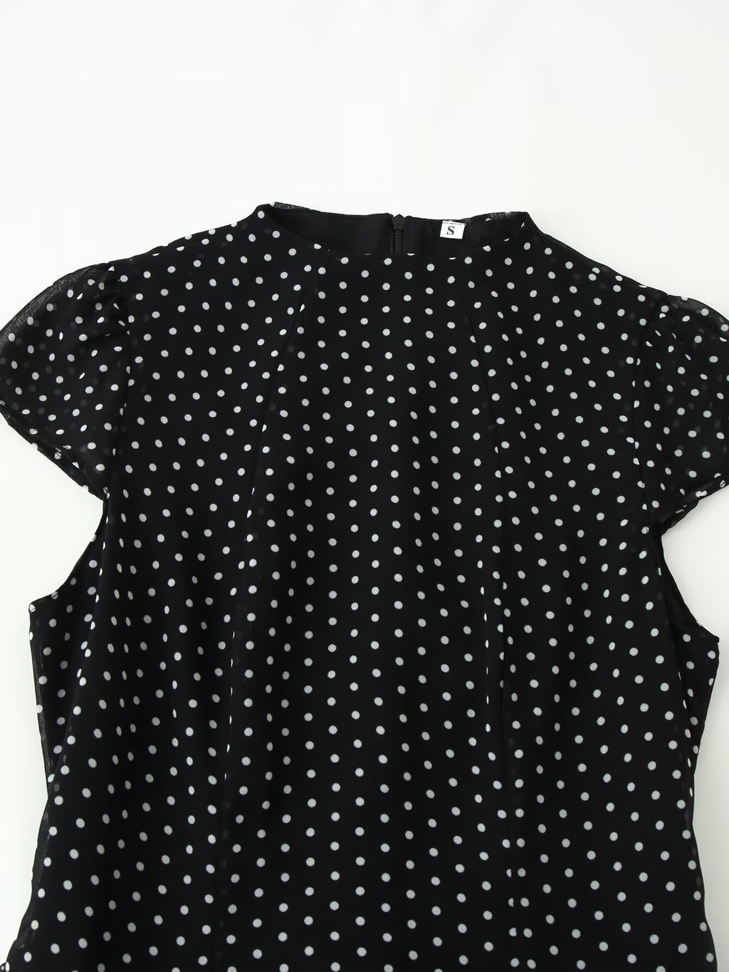 Women Polka Dot Waist Controlled Dress CHEN