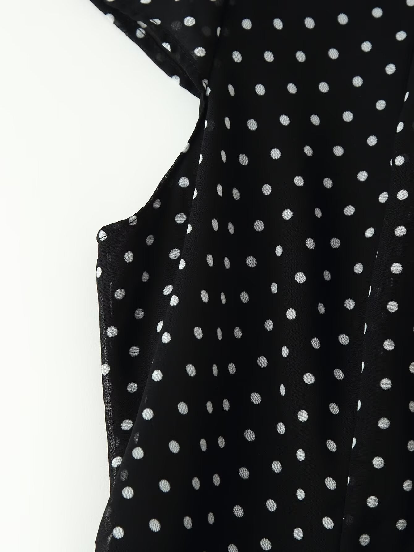 Women Polka Dot Waist Controlled Dress CHEN