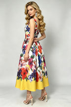 Women Summer Printed A Line Dress ESUNG