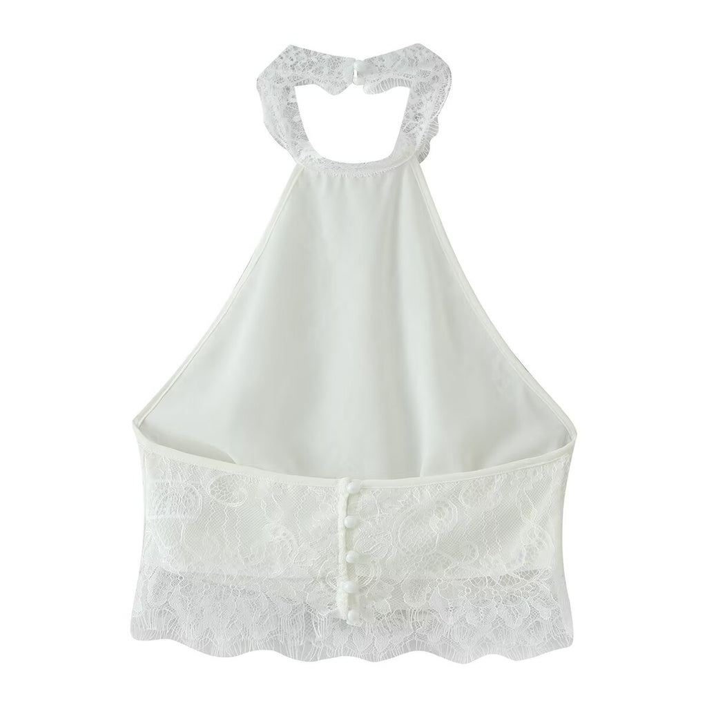 Women Clothing Summer Lace Ruffled Ribbon Skirt Set CHEN