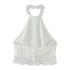 Women Clothing Summer Lace Ruffled Ribbon Skirt Set CHEN