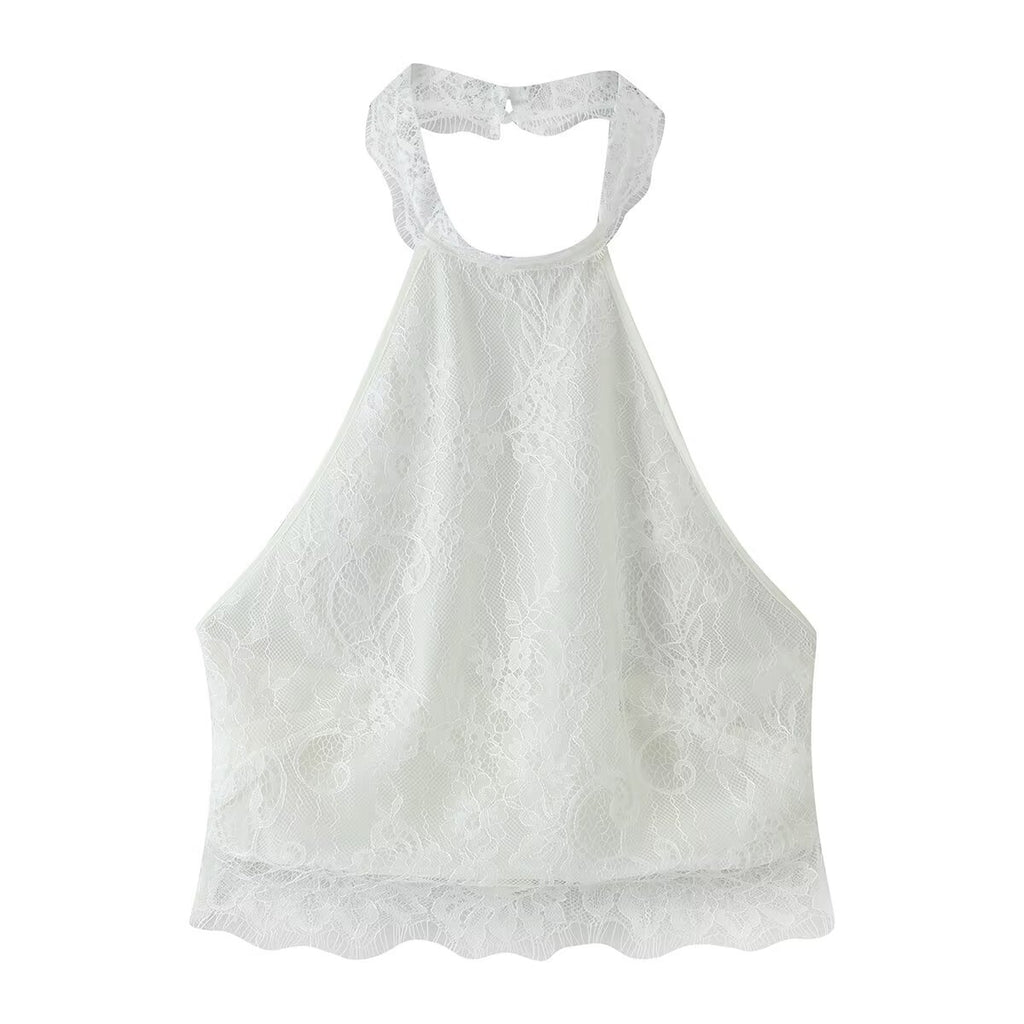Women Clothing Summer Lace Ruffled Ribbon Skirt Set CHEN