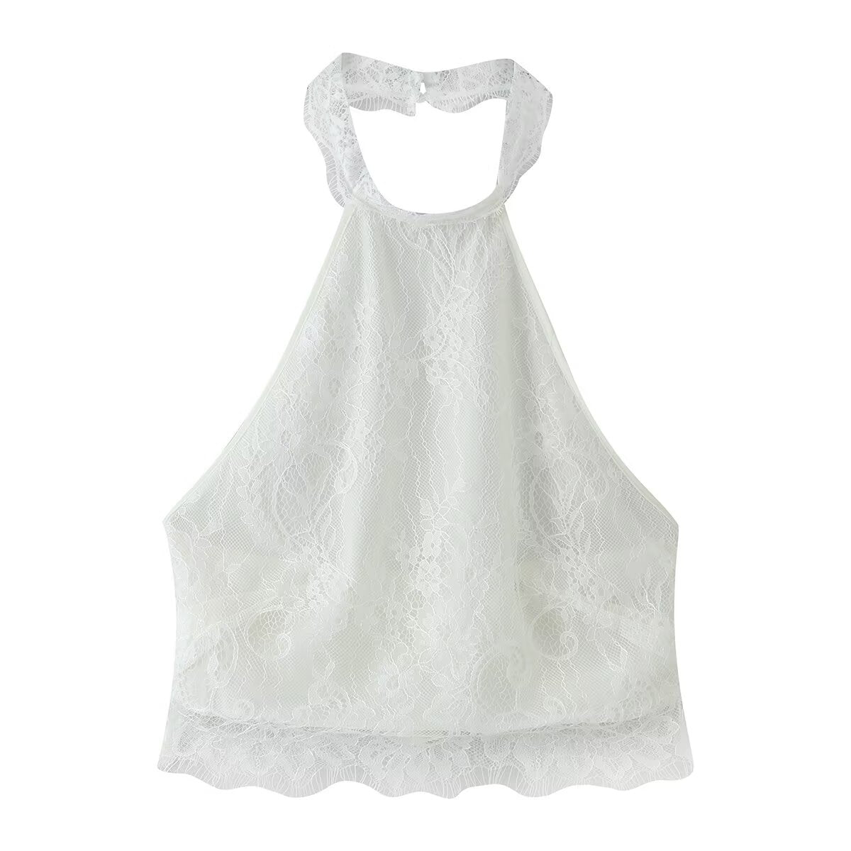 Women Clothing Summer Lace Ruffled Ribbon Skirt Set CHEN
