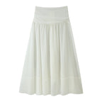 Women Clothing Summer Lace Ruffled Ribbon Skirt Set CHEN