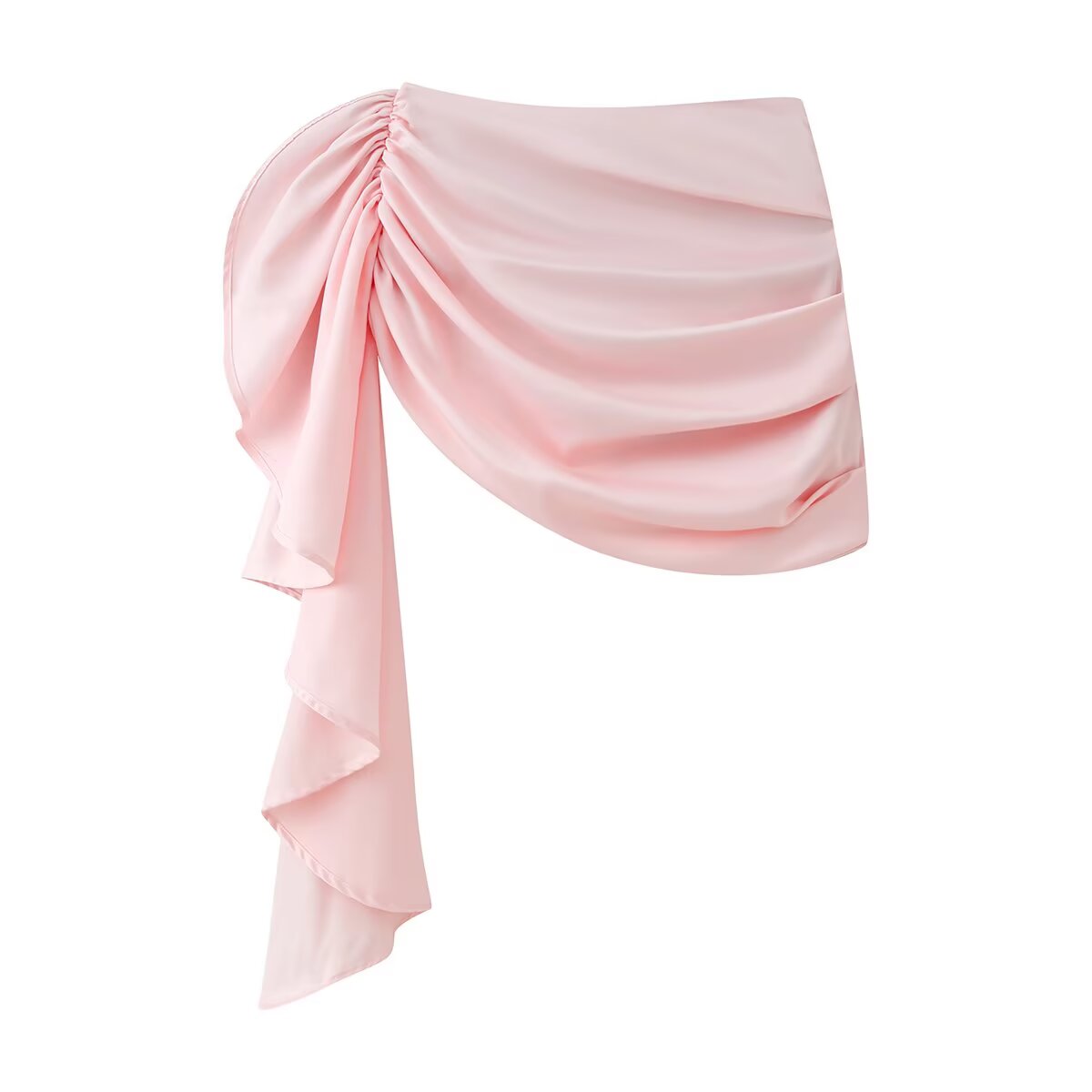 Summer Women Clothing Sexy Casual Irregular Asymmetric Ribbon Ruffle Hip Skirt CHEN