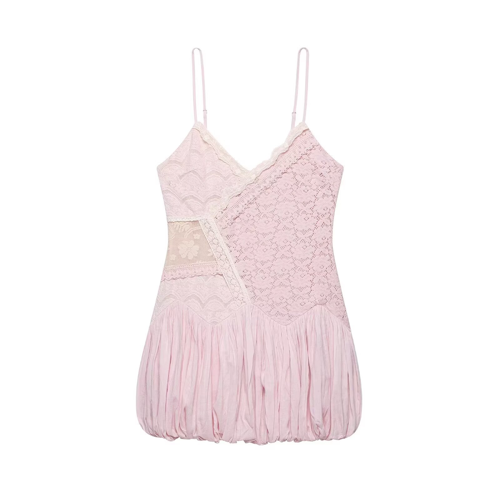 Women Clothing Autumn Sexy Balloon Lace Dress flightCourse