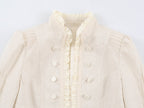 Women Clothing Autumn Slimming Laminated Decoration Short Blazer SenDa