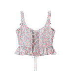 Women Clothing Street Sexy Lace up Tube Top JiaJia