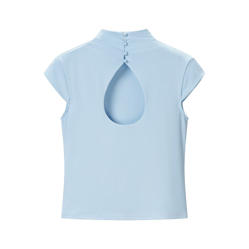 Women Clothing Lace Stitching T shirt Top JiaJia