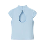 Women Clothing Lace Stitching T shirt Top JiaJia