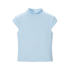 Women Clothing Lace Stitching T shirt Top JiaJia