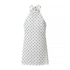 Women Retro Wild Slim Fit Backless Polka Dot Halter Dress JiaJia
