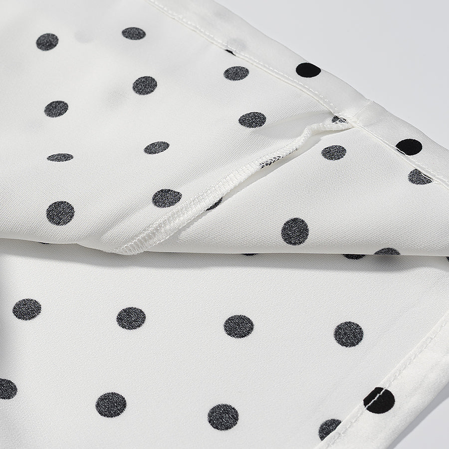 Women Retro Wild Slim Fit Backless Polka Dot Halter Dress JiaJia