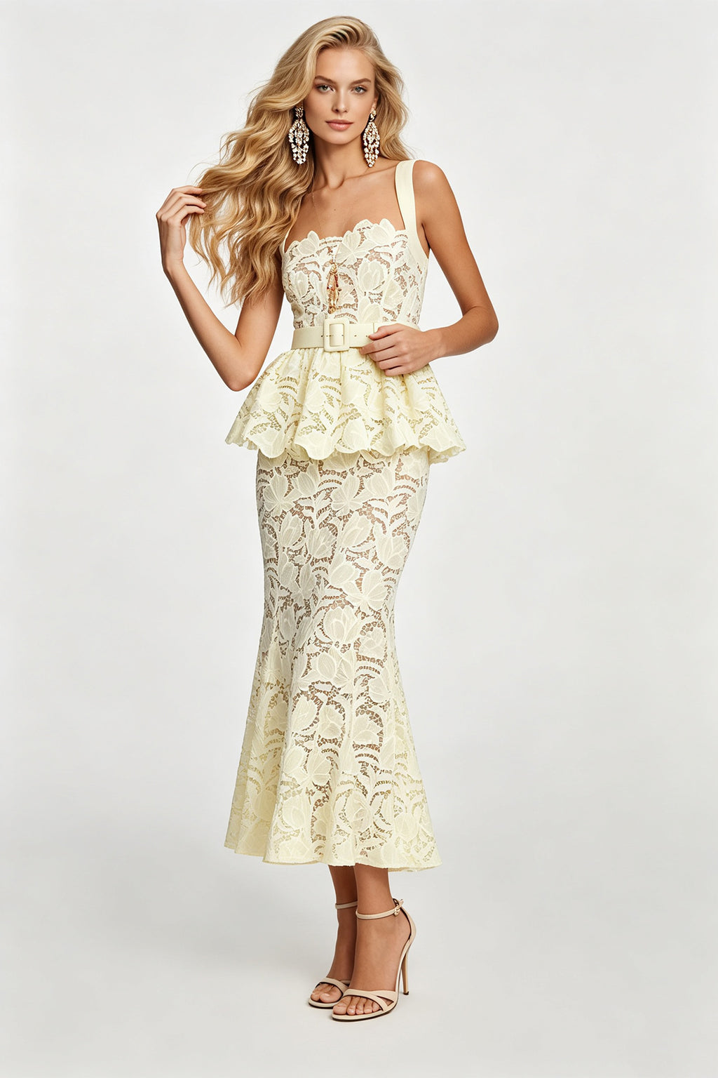 Women Summer Lace Sexy Formal Dress ESUNG