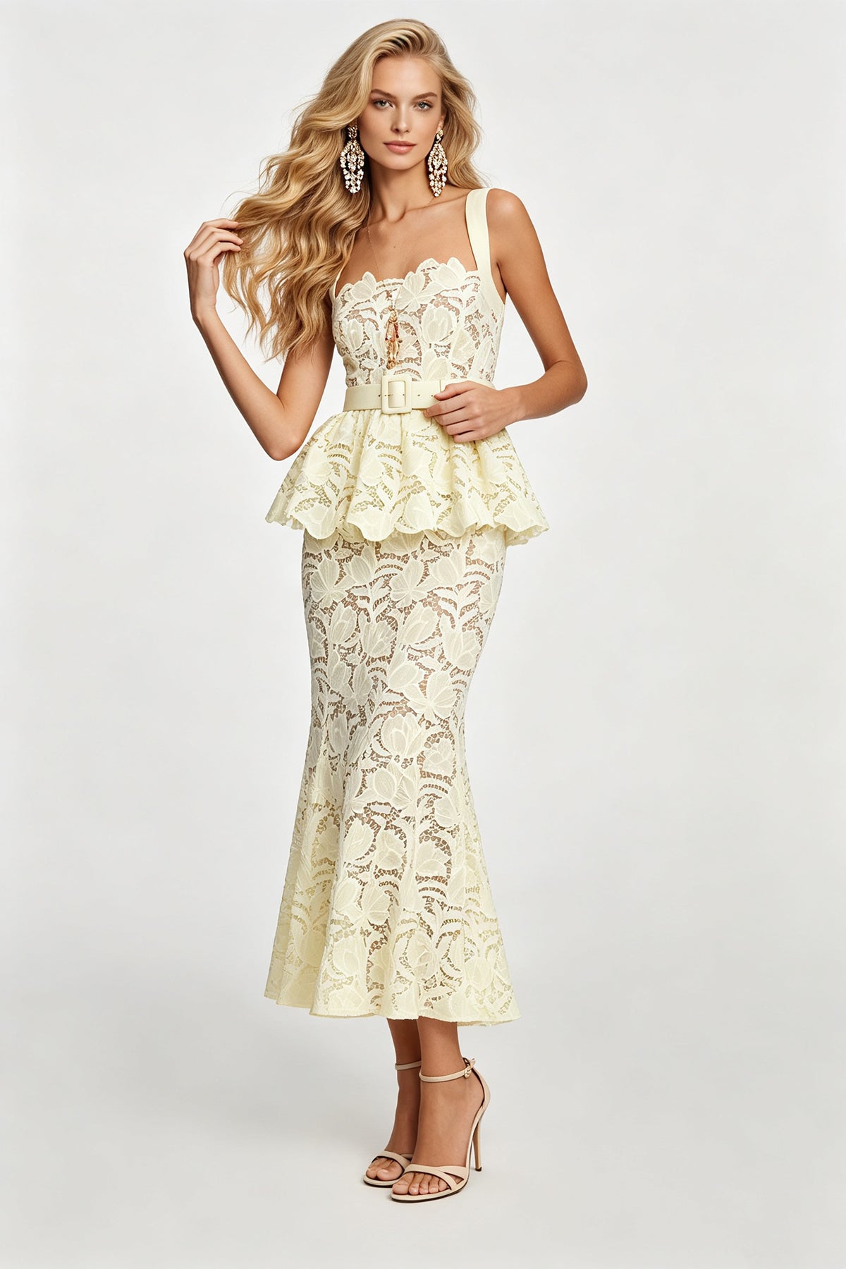Women Summer Lace Sexy Formal Dress ESUNG