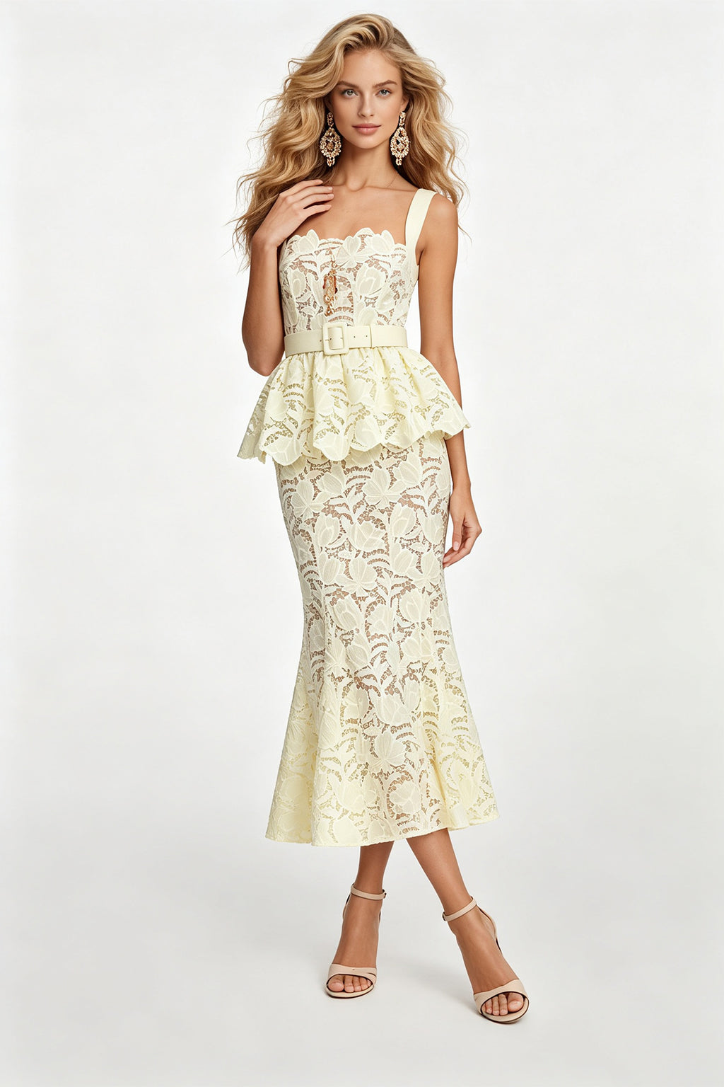 Women Summer Lace Sexy Formal Dress ESUNG