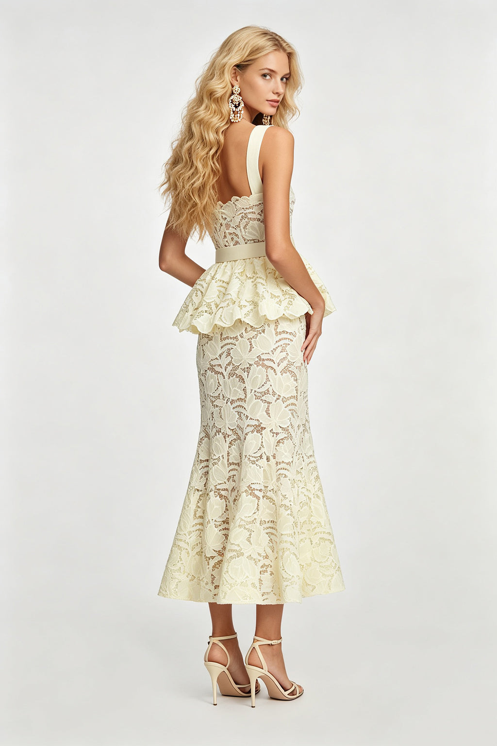 Women Summer Lace Sexy Formal Dress ESUNG
