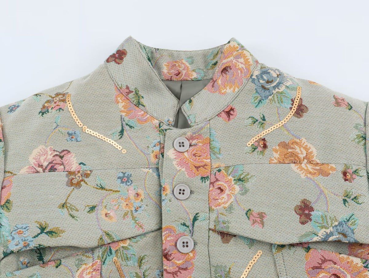 Women Clothing Autumn Jacquard Blazer Tops SenDa