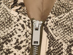 Women Clothing Autumn Loose Casual Stand Collar Snake Pattern Jacket Coat SenDa