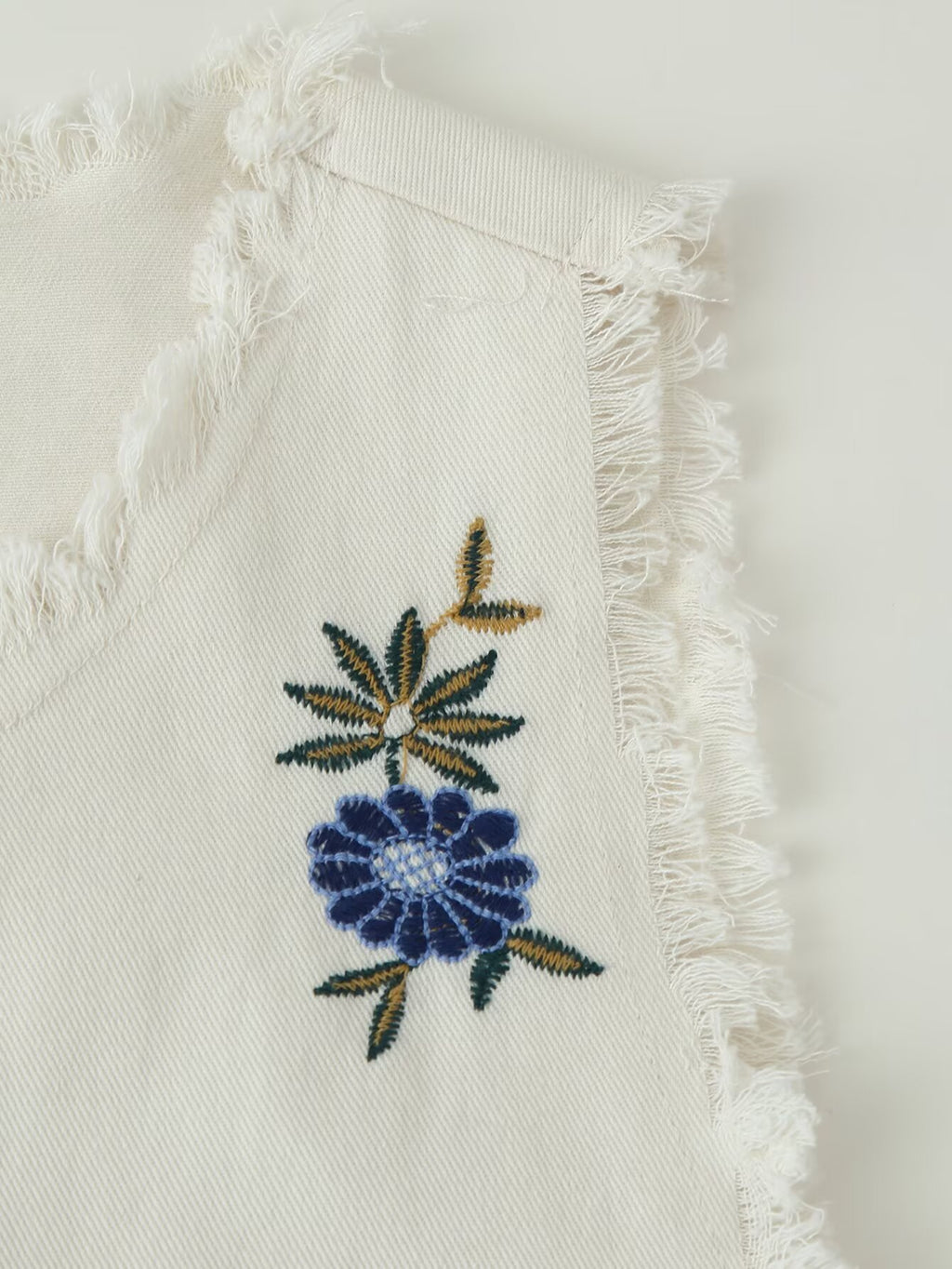 Summer Women Clothing Mori Heavy Industry Sleeveless Embroidered Vest CHEN