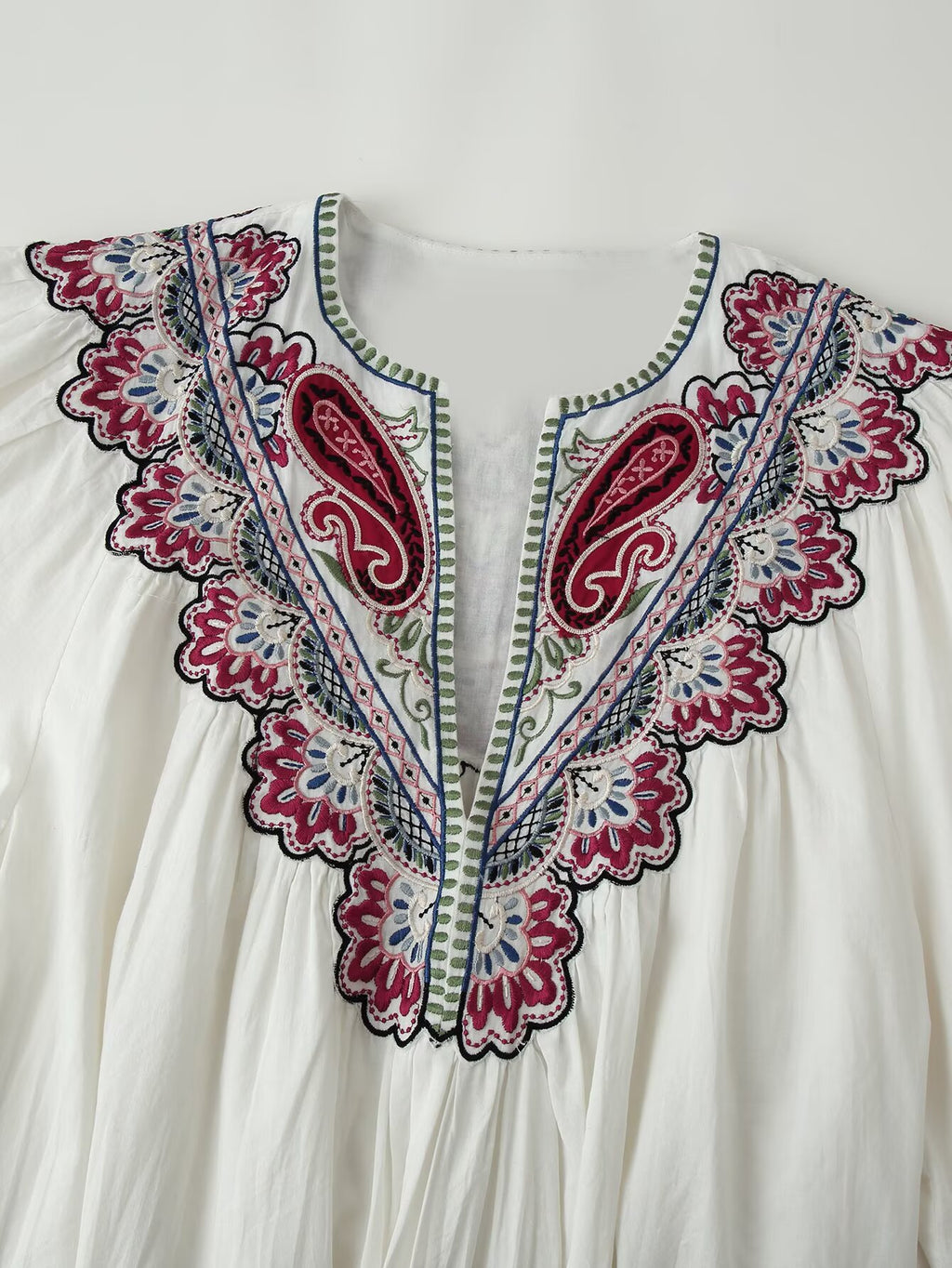 Fall Women Clothing Casual All Match Embroidered Solid Color Dress CHEN